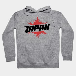 Japan logo badge fire sun emblem typography Hoodie